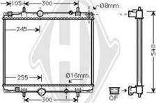 Diederichs DCM2782 - Radiator, engine cooling autospares.lv