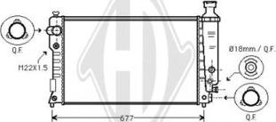 Diederichs DCM2739 - Radiator, engine cooling autospares.lv