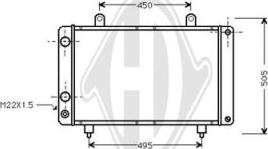 Diederichs DCM2736 - Radiator, engine cooling autospares.lv