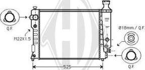 Diederichs DCM2738 - Radiator, engine cooling autospares.lv