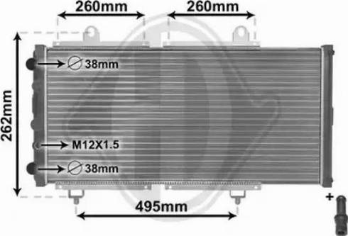 Diederichs DCM2723 - Radiator, engine cooling autospares.lv