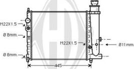 Diederichs DCM2727 - Radiator, engine cooling autospares.lv