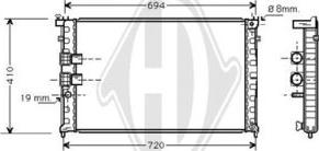 Diederichs DCM2778 - Radiator, engine cooling autospares.lv