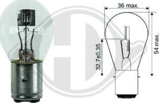 Diederichs LID10044 - Bulb, spotlight autospares.lv