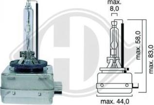 Diederichs LID10004 - Bulb, headlight autospares.lv