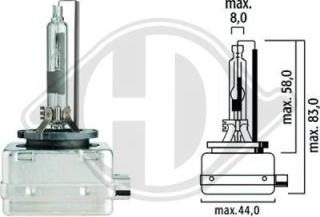 Diederichs LID10003 - Bulb, spotlight autospares.lv