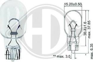 Diederichs LID10089 - Bulb, indicator autospares.lv