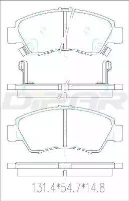 Ditas DFB5242 - Brake Pad Set, disc brake autospares.lv