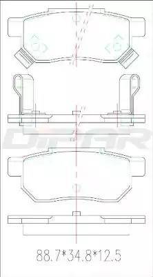 Ditas DFB5215 - Brake Pad Set, disc brake autospares.lv