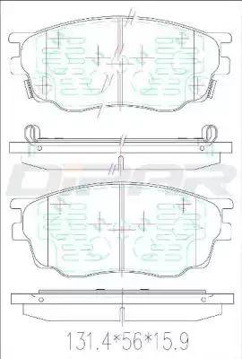 Ditas DFB6319 - Brake Pad Set, disc brake autospares.lv