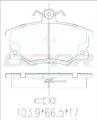 Ditas DFB1416 - Brake Pad Set, disc brake autospares.lv