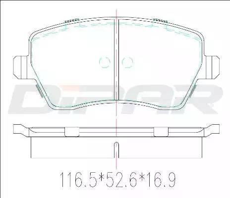 Ditas DFB1522 - Brake Pad Set, disc brake autospares.lv