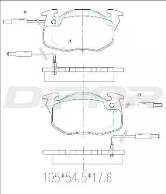 Ditas DFB1154 - Brake Pad Set, disc brake autospares.lv