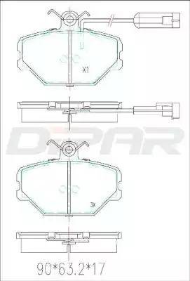 Ditas DFB1833 - Brake Pad Set, disc brake autospares.lv