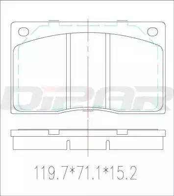 Ditas DFB1386 - Brake Pad Set, disc brake autospares.lv