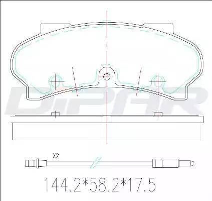 Ditas DFB1294 - Brake Pad Set, disc brake autospares.lv