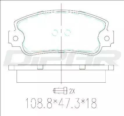 Ditas DFB1297 - Brake Pad Set, disc brake autospares.lv