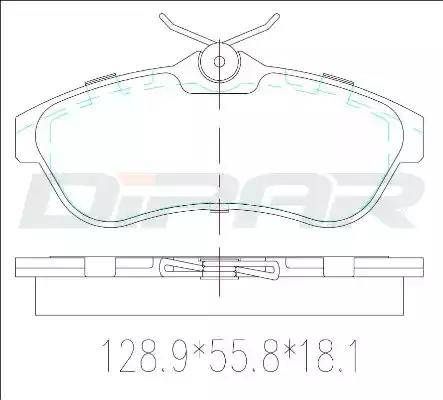 Ditas DFB3492 - Brake Pad Set, disc brake autospares.lv