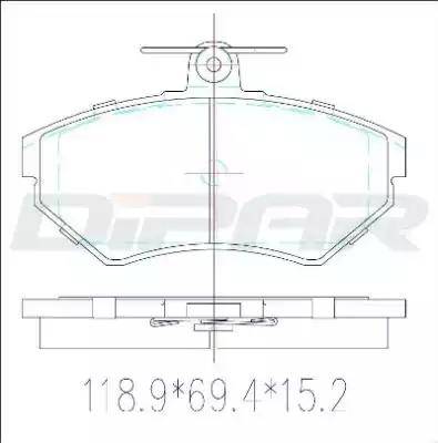 Ditas DFB3088 - Brake Pad Set, disc brake autospares.lv