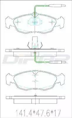 Ditas DFB3144 - Brake Pad Set, disc brake autospares.lv