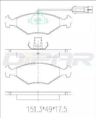 Ditas DFB3180 - Brake Pad Set, disc brake autospares.lv