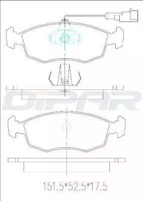 Ditas DFB3182 - Brake Pad Set, disc brake autospares.lv