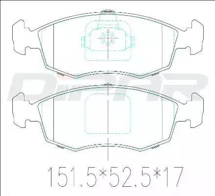 Ditas DFB3386 - Brake Pad Set, disc brake autospares.lv