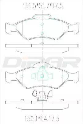 Ditas DFB3336 - Brake Pad Set, disc brake autospares.lv