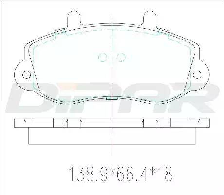 Ditas DFB3260 - Brake Pad Set, disc brake autospares.lv