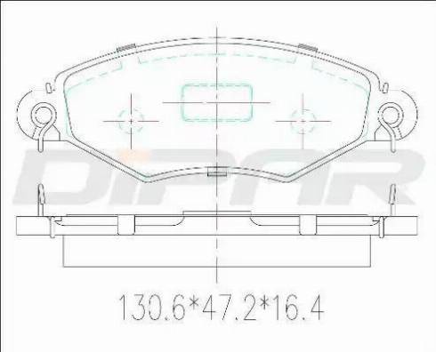 Ditas DFB3222 - Brake Pad Set, disc brake autospares.lv