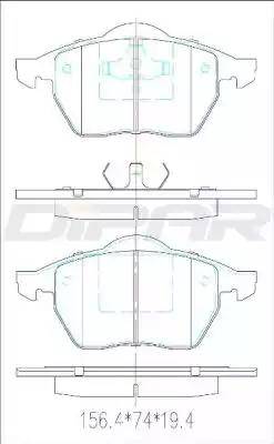 Ditas DFB2900 - Brake Pad Set, disc brake autospares.lv