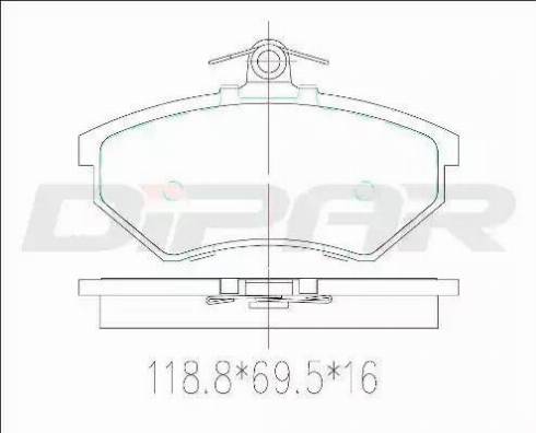 Ditas DFB2596 - Brake Pad Set, disc brake autospares.lv