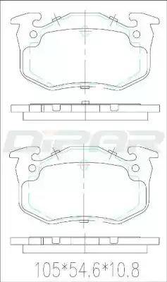 Ditas DFB2592 - Brake Pad Set, disc brake autospares.lv