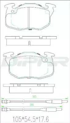 Ditas DFB2566 - Brake Pad Set, disc brake autospares.lv