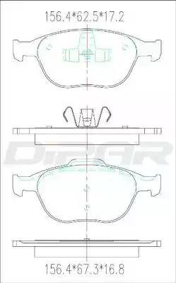 Ditas DFB2532 - Brake Pad Set, disc brake autospares.lv