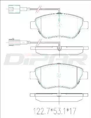Ditas DFB2654 - Brake Pad Set, disc brake autospares.lv