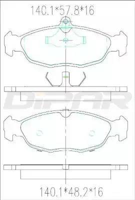 Ditas DFB2040 - Brake Pad Set, disc brake autospares.lv