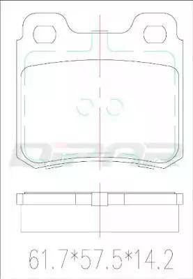 Ditas DFB2041 - Brake Pad Set, disc brake autospares.lv