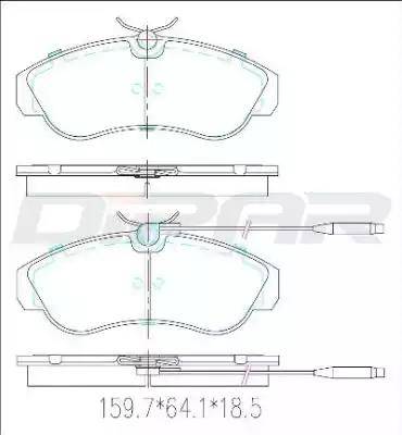 Ditas DFB2106 - Brake Pad Set, disc brake autospares.lv