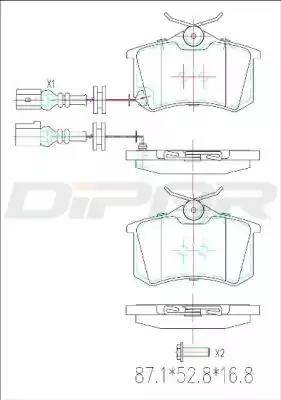 Ditas DFB2387 - Brake Pad Set, disc brake autospares.lv