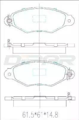 Ditas DFB2321 - Brake Pad Set, disc brake autospares.lv