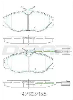 Ditas DFB2710 - Brake Pad Set, disc brake autospares.lv