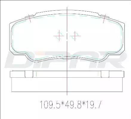 Ditas DFB2711 - Brake Pad Set, disc brake autospares.lv