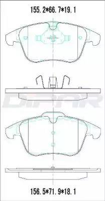 Ditas DFB2712 - Brake Pad Set, disc brake autospares.lv