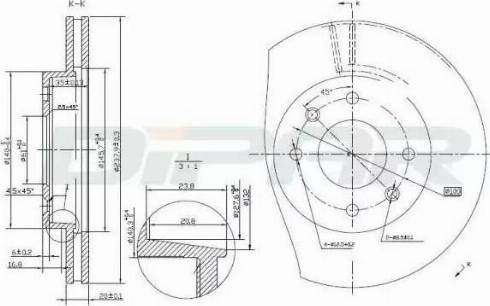 Ditas DFD1004 - Brake Disc autospares.lv