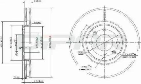 Ditas DFD1006 - Brake Disc autospares.lv