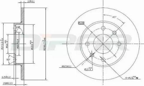 Ditas DFD1008 - Brake Disc autospares.lv