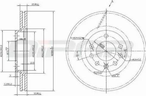 Ditas DFD1007 - Brake Disc autospares.lv