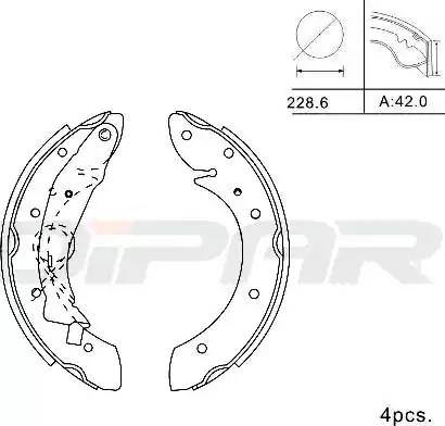 Ditas DPB1015 - Brake Shoe Set autospares.lv