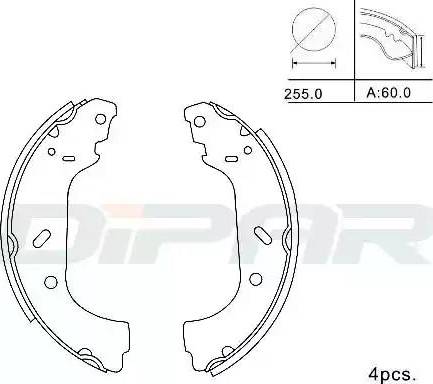 Ditas DPB1025 - Brake Shoe Set autospares.lv